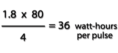 Solved Watt-Hours per Pulse Equation