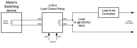 LCR-4 Auxiliary Load Control Relay Diagram